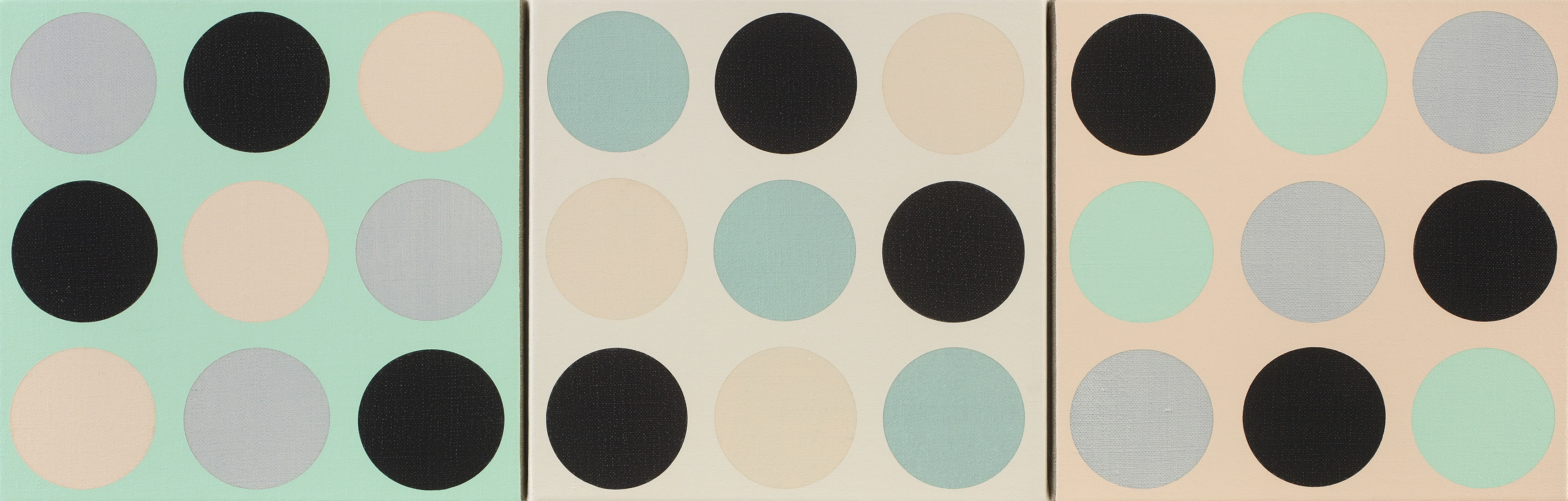 Katrina Blannin, Piero #1(P), 2020, 40cm x 120cm (3 panels), acrylic on linen